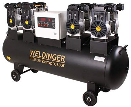 WELDINGER Flüsterkompressor FK 680 pro 6,0 kW Luftabgabe 680 l (Silentkompressor ölfrei wartungsfrei) 5 Jahre Garantie