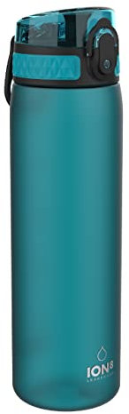 Ion8 Gourde 1l, 1000ml, Anti-Fuite, Facile à Ouvrir, Verrouillage Sécurisé, Poignée de Transport, Lavable en Lave-vaisselle, Sans BPA, Idéale pour le Sport et la Salle de Sport, Aqua
