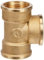 SOMATHERM FOR YOU, Té laiton à visser Triple Femelle 20/27 pour raccordements plomberie - Compatible avec tous raccords laiton - Étanchéité sur filet ou joint plat - Jaune