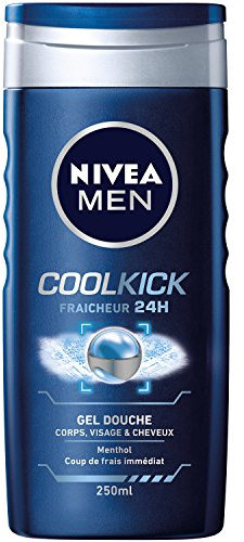 Nivea Set mit 12 Men Cool Kick Duschgel, 250 ml, 4 Stück
