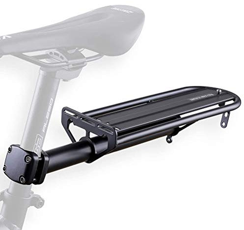 J-ouuo Fahrrad-Sattelstützen-Halterung, Gepäckträger Mountainbike, Fat Bike Gepäckträger