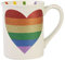 Enesco Our Name is Mud Rainbow Pride Heart Glitter Coffee Mug, 1 Count (Pack of 1), Multicolor