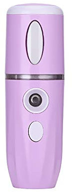Facial Nano Cold Mist Face Steamer USB Charging Portable Handheld Face Steamer for Skin Care,Purple