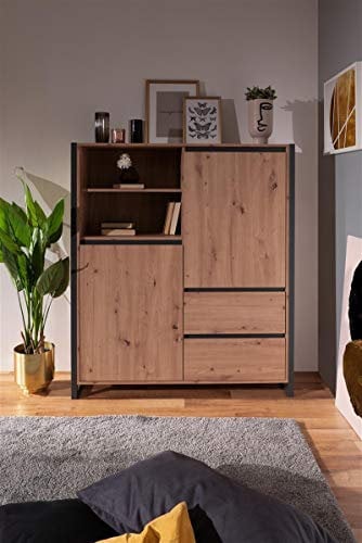 möbelando Highboard Sideboard Kommode Hochschrank Schrank Beistellschrank Arvada I