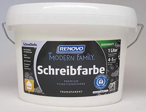 1,0 Liter RENOVO Deko Farbe, Schreibfarbe Farblos