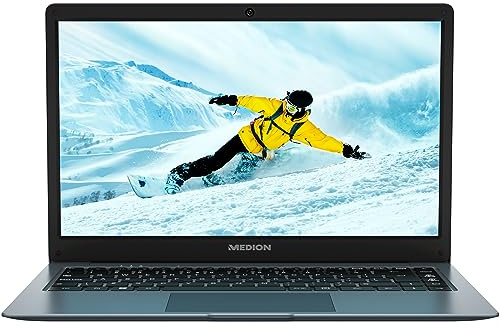 MEDION E14223 35,5 cm (14 Zoll) Full HD Laptop (Intel Pentium N5030, 4GB DDR4 RAM, 128GB Flash-Speicher, Webcam, Win 11 Home S-Modus)