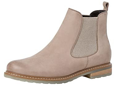 Tamaris 1-1-25056-27 353, Stivali Chelsea Donna, Grigio Tortora Nubuc, 36 EU