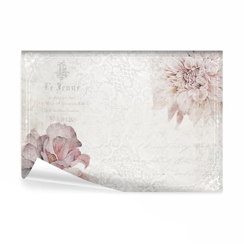 decomonkey Fototapete Blumen, 350x256 cm, XXL, Ornament Abstrakt, Design | Schlafzimmer, Wohnzimmer, Tapete, Fototapeten, Tapeten, Wandtapete, moderne, Wand