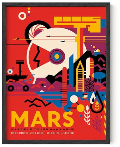 HAUS AND HUES Poster Explore Mars – NASA-Druck, Weltraum, Wandkunst, Visionen der Zukunft, Spacex, Sci-Fi-Druck, Weltraum, NASA, Jpl, Poster, Erkundung, Wandkunst, ungerahmt, 30,5 x 40,6 cm