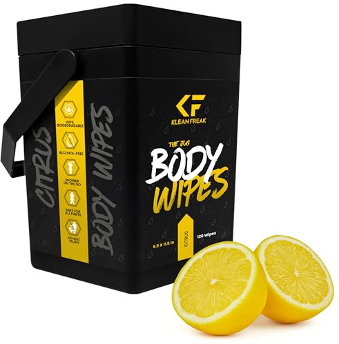 Klean Freak Body Wipes - 120 Cnt Jug - Citrus