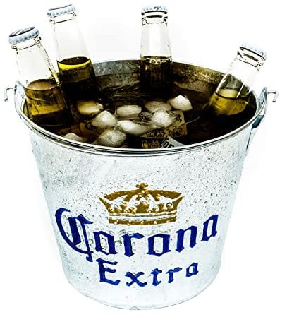 PetrolScooter Distributed Corona Galvanised Style Metal Ice Bucket Party Drink Holder Cooler Home Bar Pub