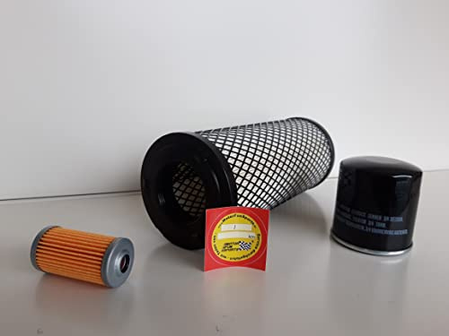 Filter - Set (klein) kompatibel mit Iseki SF 370 Ölfilter, Luftfilter, Kraftstofffilter