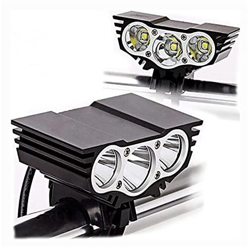 AMMZON Kit Lumière De Vélo,Lumiere Velo Rechargeable,Lampe De Vélo Avant LED Puissant 8000 Lumen avec Fonction De Batterie Externe, 4 Modes De Luminosité, Impermeable pour VTT Cycliste Camping