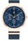 Tommy Hilfiger Multi Zifferblatt Quarz Uhr für Damen mit Marinblaues Edelstahl-Mesh-Gliederarmband - 1782541