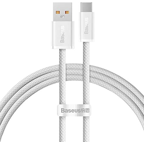 Yato Baseus Dynamic Series - Cable de carga USB-C de 100 W, 1 metro de longitud, color blanco