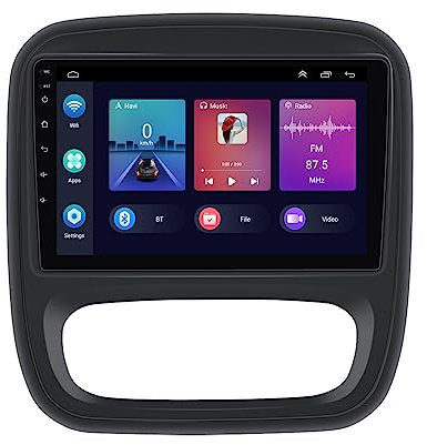 9Android 11 Car Stereo DAB+Radio Carplay Head Unit GPS Sat Nav for Vauxhall Vivaro B 2014-2019 Android Auto Bluetooth Touch Screen Car Radio Multimedia Player GPS Navi WiFi USB OBD+DVR+SWC+FM/AM