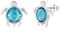 Schildkröten Ohrringe 925 Sterling Silber Schildkröte Ohrstecker mit Blau Klar Kristall Hypoallergen Niedlich Meerestiere Schildkröte Schmuck Meer Reise Geschenke für Frauen Mädchen