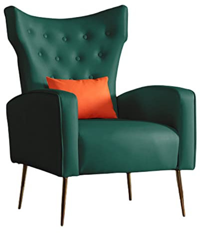 Sessel, Patchwork, hohe Rückenlehne, Ledersessel, Liegestühle, Einzelbett, für Lounge, Garten, Waschtisch (grün)