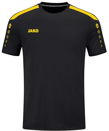 JAKO Herren Trikot Power (Kurzarm), Schwarz/Citro, 4XL