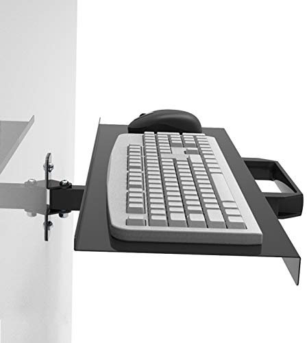 Keyboard Tray Wall Mount Ergonomic Sit-Stand Workstation with Foldable Keyboard Tray 25.6X8.26 In