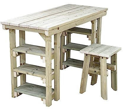 Arbor Garden Solutions potting table wooden multi purpose workbench (150cm + chair)