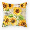 Kissenbezug 80x80 Sonnenblume Retro Gelb Kopfkissenbezug 80x80 Baumwolle Leinen sofakissen mit Reißverschluss Dauerhaft Kissenbezüge 80x80 Knitterfreie Starke Atmungsaktivität Couchkissen 1 Pcs