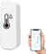 Sporgo WiFi Thermometer Hygrometer Innen, WLAN Feuchtigkeitssensor Temperatursensor mit Smart Tuya App, Datenaufzeichnung und Benachrichtigungsalarm, Mini Kabelloser Thermometer für Innen Außen