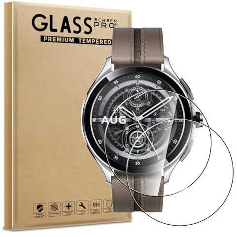 WFTE [2-Pack Protector de Pantalla para Xiaomi Watch 2 Pro,9H Dureza,huellas dactilares libre,Sin Burbujas,Cristal Templado Protector de Pantalla Xiaomi Watch 2 Pro