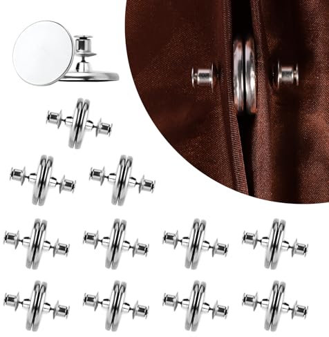 PEUTIER 12 Paar Vorhang Magnete, Übergröße 25 mm Magnetische Vorhang Klammern Vorhangmagnete Verhindert Lichtaustritt für Innen- Außenvorhänge