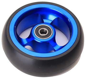 Ersatzräder Rollstuhl Vorderrad,4 Zoll, Rollstuhlrad,Ersatz Lenkrollen Für Rollstuhl, Vollgummi Ersatz Vorder Räder, weiß, schwarz, rot, lila, blau (Farbe : Blue, Größe : 120mm/5in)