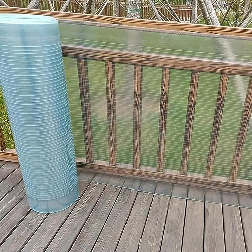 Dachbau Platten Kunststoff-Dachplatte, Polycarbonat, 1 Mm, UV-Schutz, Markise, Regenschutz For Den Außenbereich, For Gewächshäuser, Schuppen, Carports, Hütten, Zwinger Oder Garagen ( Size : WxL:1.5x4m