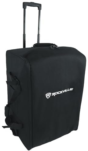 Rockville SB12 v2 Rolling Travel Bag w/Wheels For Most 12 DJ PA Speakers+Stands