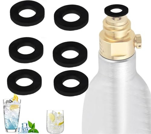 QIUMING 6 Stück Dichtung O-Ring Ersatz für Zylinder Dichtung Ersatz für Wassersprudler Dichtungsringdichtung Kompatibel mit SodaStream Soda Maker Duo, Art und Terra. Für Alle Soda-Liebhaber (6)