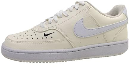Nike W Court Vision Lo NN, Sneaker Donna, White/Pale Ivory-Black, 42 EU