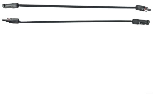 HOHOVYVY 1 par de cables de alimentación para ventanas, pasacables solares fotovoltaicos, cable solar fotovoltaico, 50 cm, cable de conexión plana de cobre para balcón (6 mm ²)