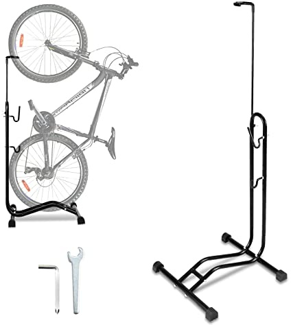 Hebitod Fahrradständer Boden, 20 bis 29 Zoll, Fahrradhalter Aufstellständer, Bodenständer für Vorderrad oder Hinterrad, Shopständer für Fahrräder, Garage Radständer