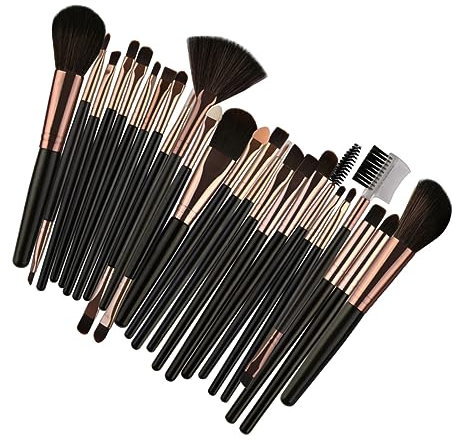 Baluue 25stücke Teiliges Nylon Kosmetikpinsel Kunststoffgriff Make-up Pinsel Für Damen Und Mädchen Weiche Nylonborsten Für Gleichmäßigen Auftrag Für Gesicht Augen Lippen Für Anfänger Und
