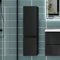 Acezanble Hochschrank Badezimmerschrank Hochglanz Schwarz, Badschrank mit 2 Türe SoftClose Wandmonatge 30x30x110cm