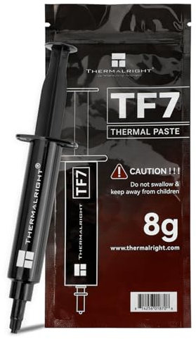 Thermalright TF7 8Grams High Performance Thermal Paste for CPU/GPU/All Radiators,Thermal Conductivity is 12.8W/mk,Laptops and Desktops Cooler,Long Durability(Including Scraper)