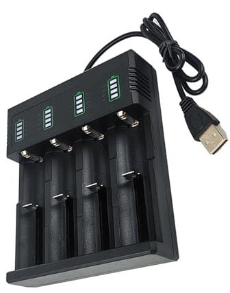 XuQiZZpp Compactly 1/2/4Bay 18650 Batteries Charging Hubs Compatible For 21700 26700 14500 18500 26650 Featuring LED Indicators