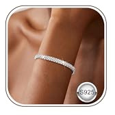 Chriscoco Armband Silber 925 Damen Verstellbare Armband Damen | 925 Silberarmband,Stapelbare Armbänder Armkette,Silber Schmuck für Mädchen