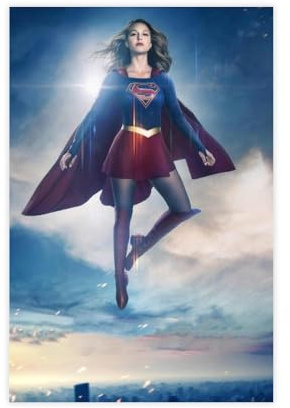THSOHG Supergirl-Poster auf Leinwand, Schlafzimmer, Dekoration, Landschaft, Büro, Raumdekoration, Geschenk, 30 x 45 cm