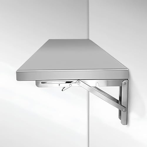 304 Wandklapptisch Aus Edelstahl, Wandtisch, Wandtisch Klappbar, Platzsparender Schwimmender Schreibtisch Küchentisch Laptoptisch Esstisch(70 * 35cm)