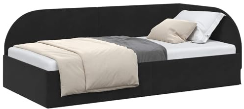 vidaXL Estructura de Cama en Esquina Negro 80 cm x 200 cm Terciopelo