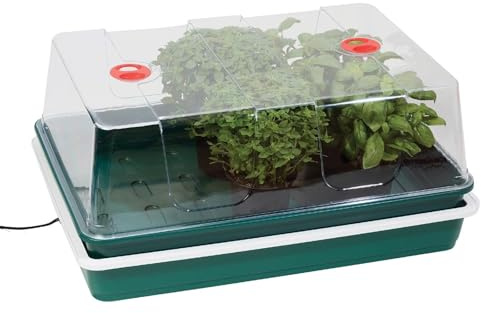 Oakland Gardens XL High Dome Electric Propagation Tray – 24W Heated Seed Starter Tray with Extra-High Dome and Adjustable Vents, propagators for plants, Germination trays kit