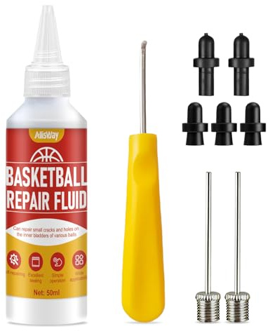 Kit di Riparazione per Palloni da Basket, Riparare la Sfera che Perde, 50ml | Liquido di Riparazione, Adatto per Riparare i Piccoli Pori All'interno di Palloni da Basket da Calcio e da Pallavolo, 50 ml