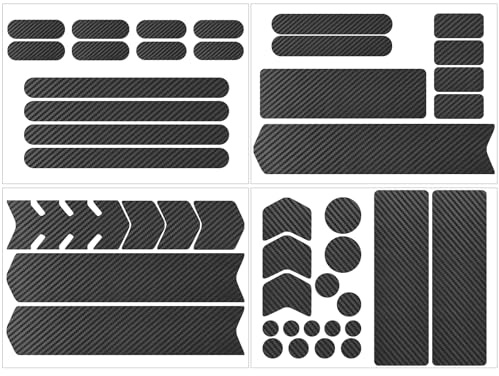 44 Stickers Bicycle Chainstay Protector, Bike Frame Protection Tape Sticker, Sticking Anti-rub and Scratch Paint Protection Film, Front Fork Bikes Decal Sticker for Mountain (Black)