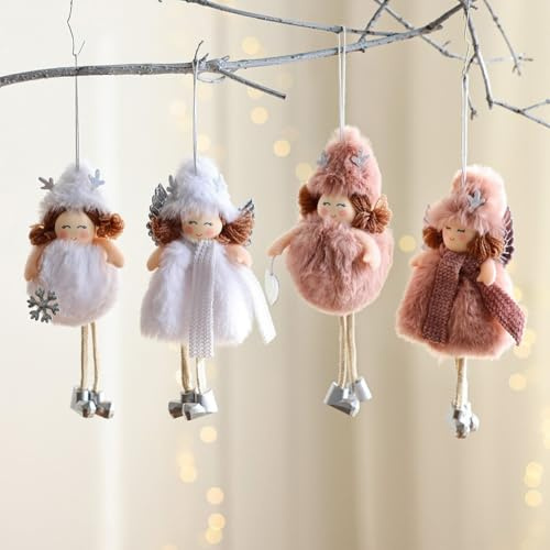 MeevrgR 6 Stück Wollfilz-Weihnachtskugeln, 5 cm, Weihnachtsbaumschmuck mit Seil zum Aufhängen, für Urlaub, Party, Hochzeit, Geburtstag (6 Stück)