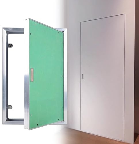 Blazea Revisionsklappe Dachboden-Installationsklappe 300 450 600 700 800 900 mm, Lackierbare Wandöffnungsabdeckung, Revisionsklappe für Trockenbauwände(400x400mm)