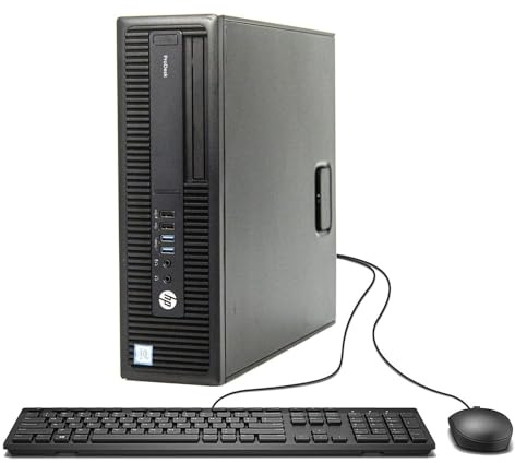HP Prodesk 600 G2 SFF Ordinateur de bureau Intel Pentium G4400, 8 Go de RAM, SSD 256 Go, clavier US QWERTY, WiFi, Bluetooth, Windows 11 Pro (reconditionné)